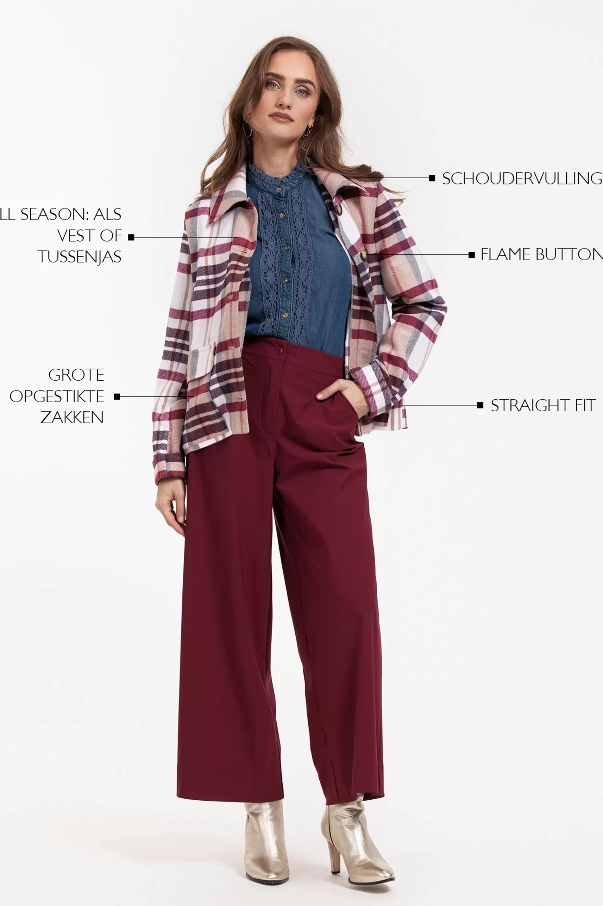 Studio Anneloes Blazers & Jasjes | Jassen<Cady check jacket -