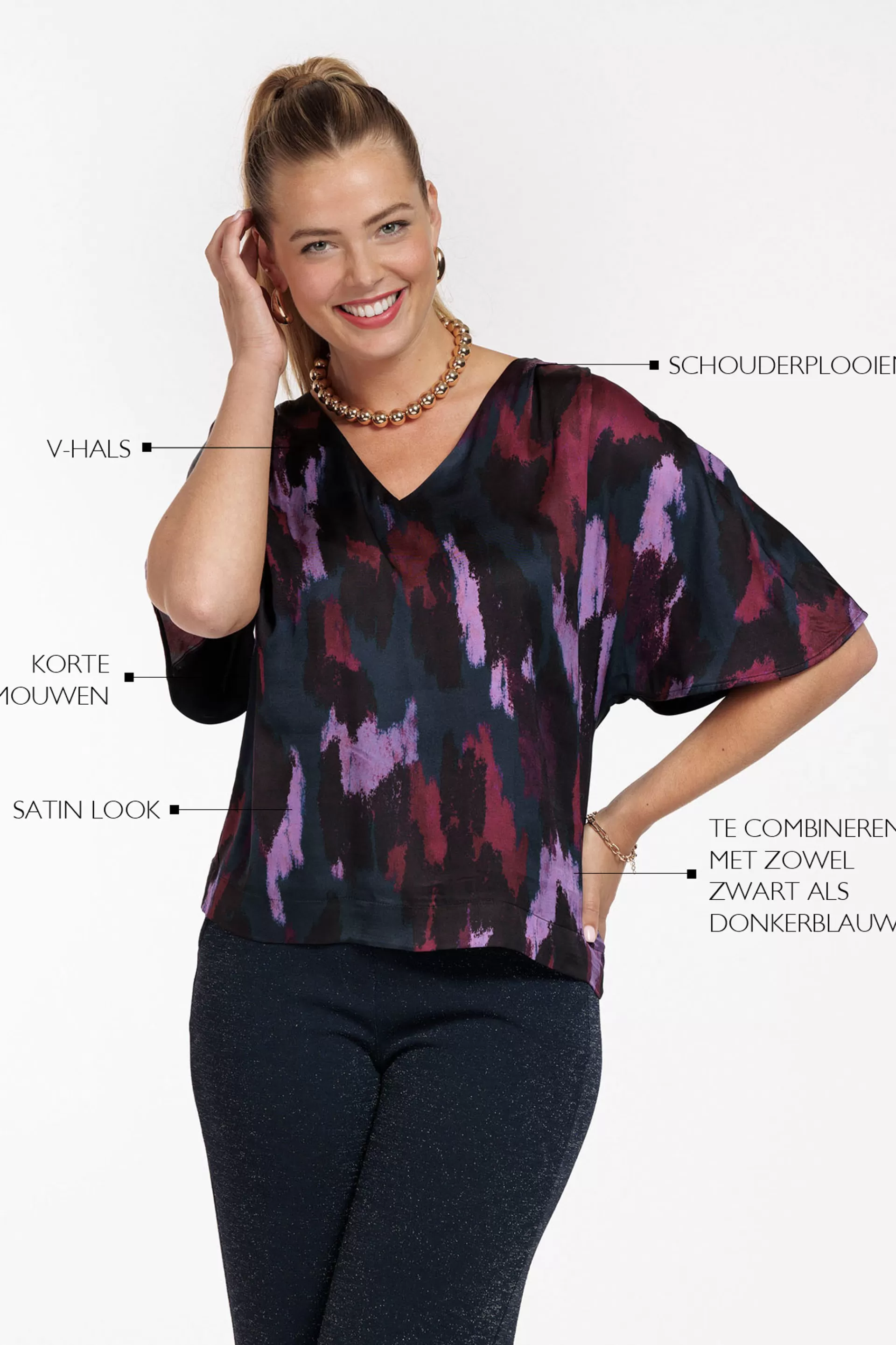 Studio Anneloes Shirts & Tops<Famous satin leopard top -