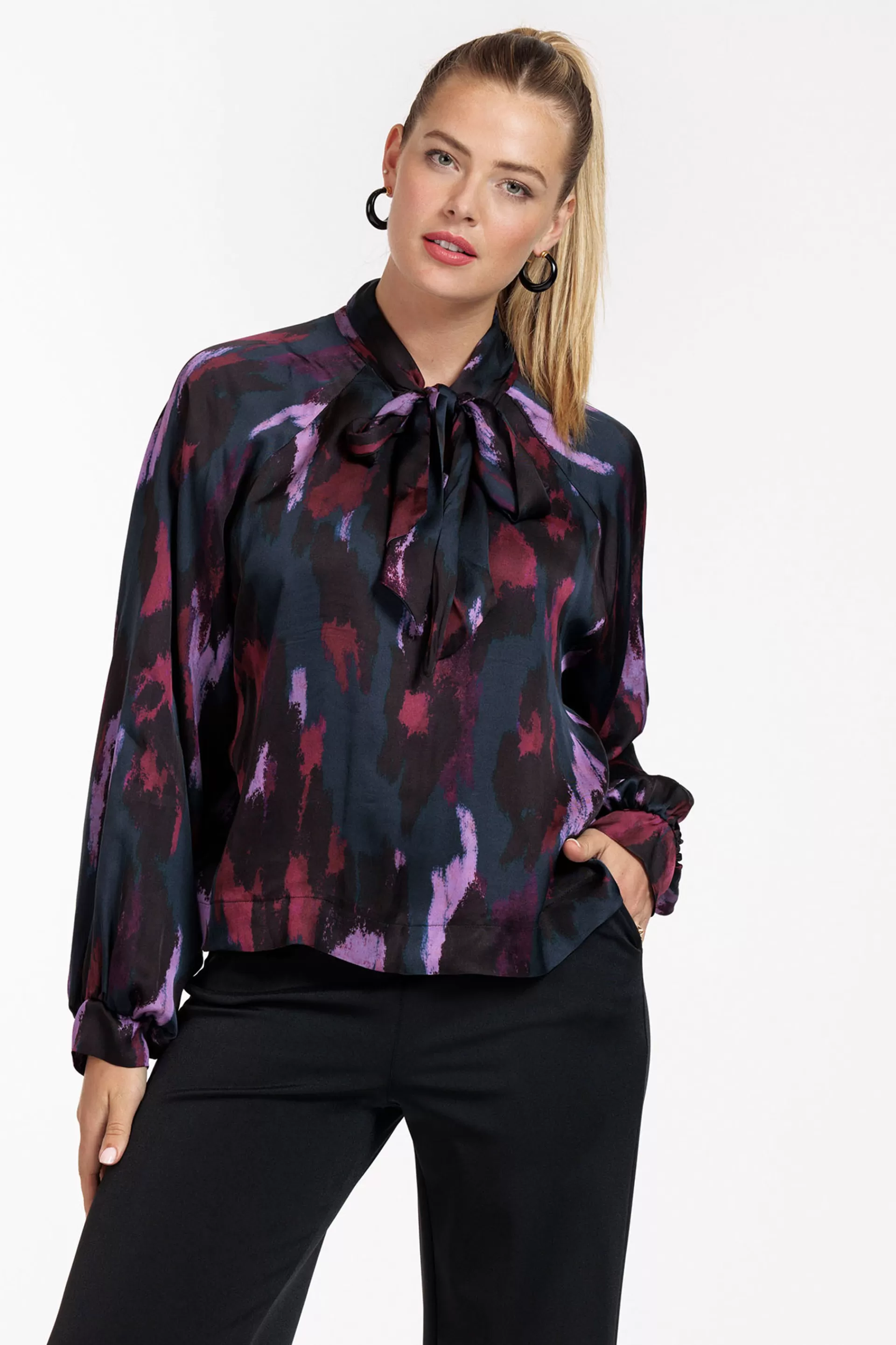 Studio Anneloes Blouses<Frances satin leopard blouse -