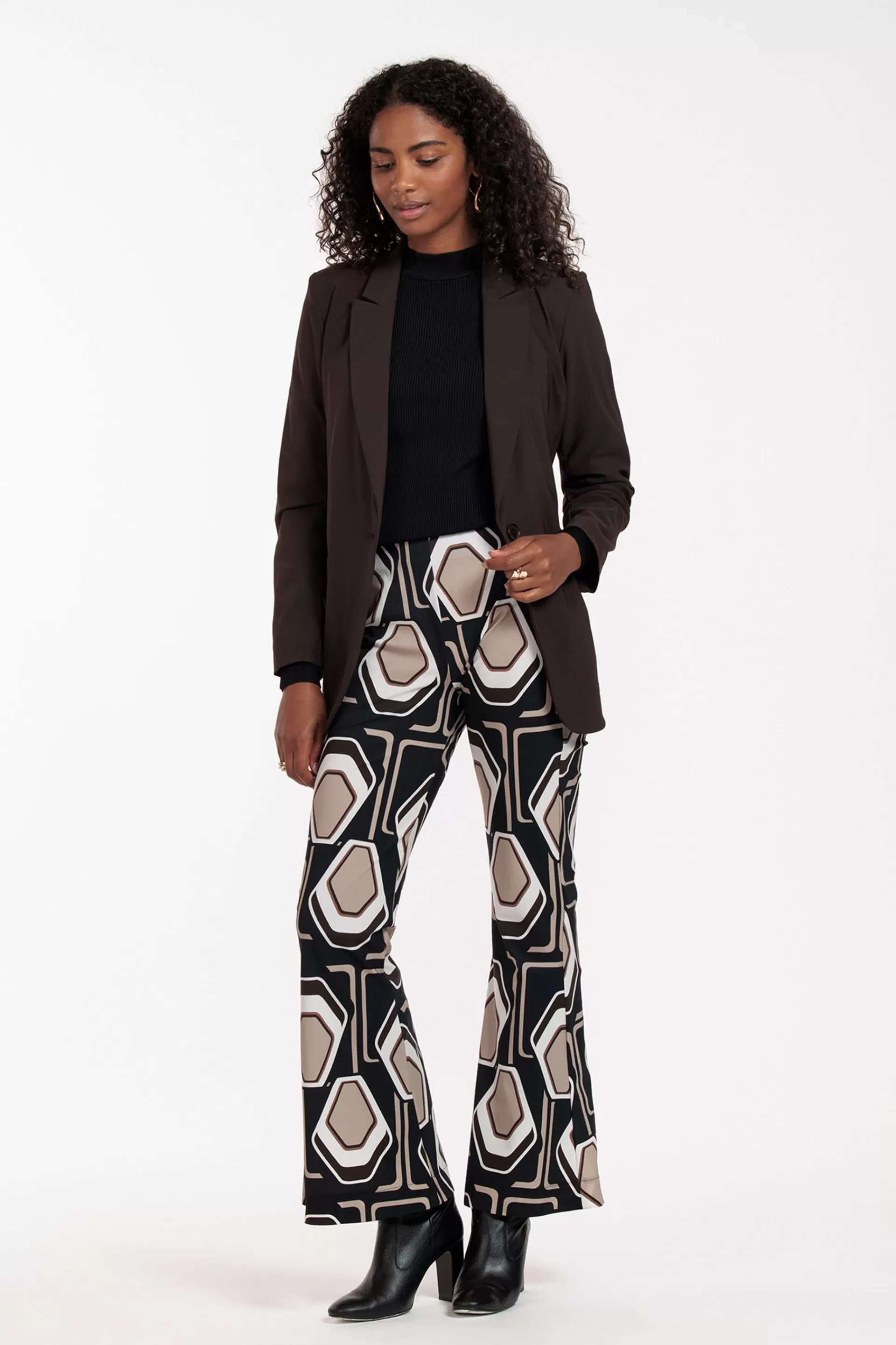 Studio Anneloes Broeken<Ginger graphic flair trousers -