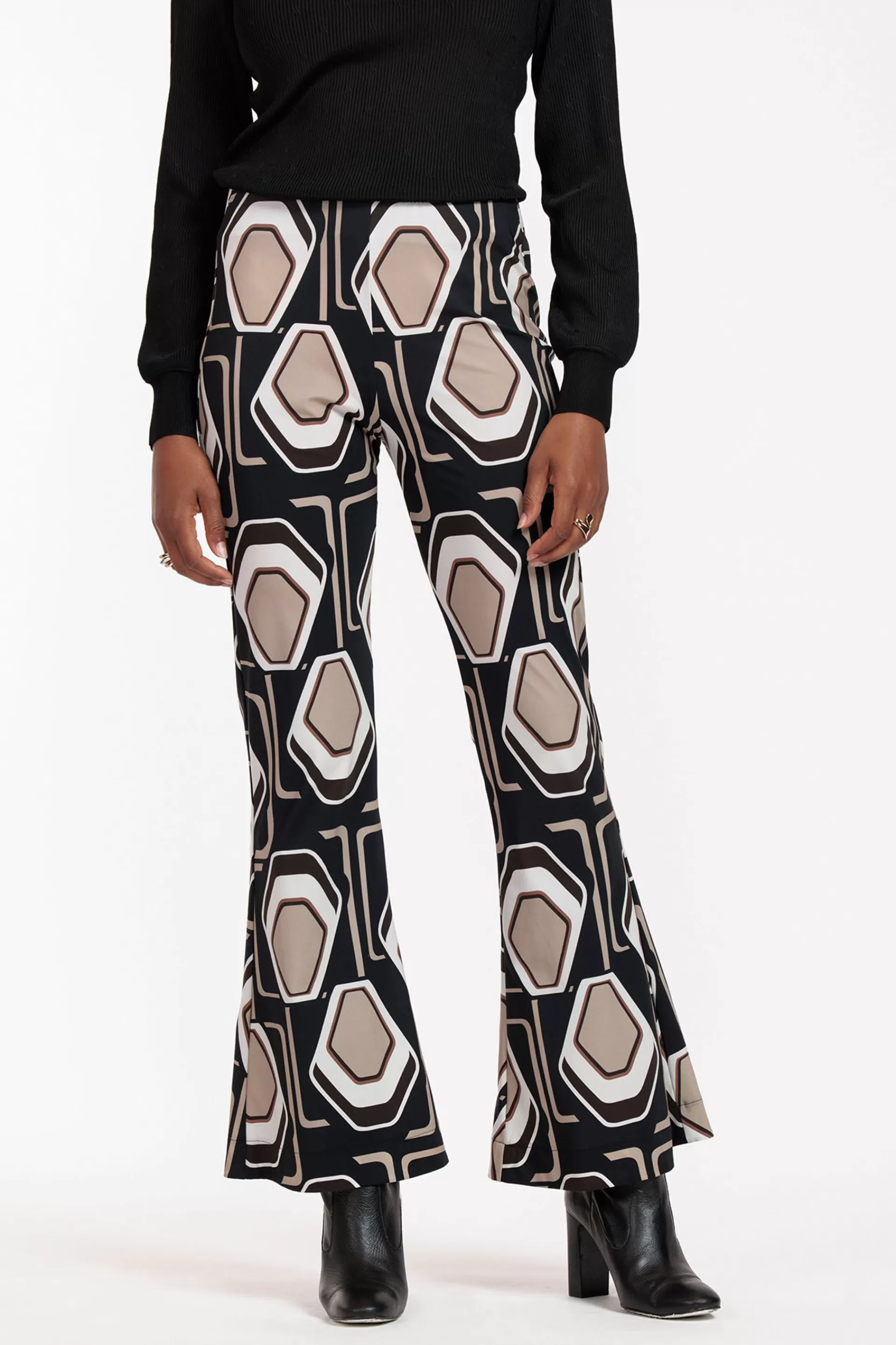 Studio Anneloes Broeken<Ginger graphic flair trousers -