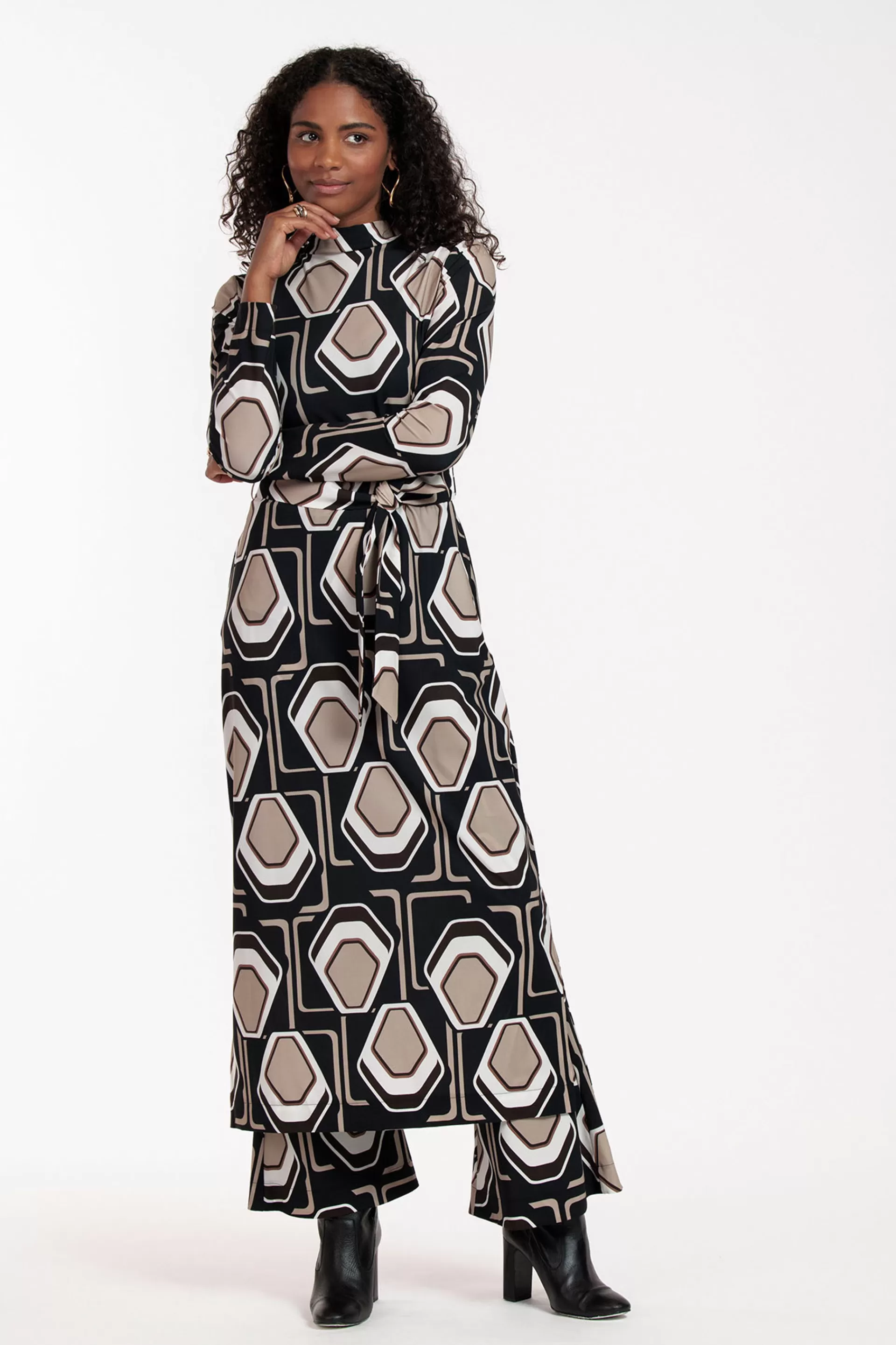 Studio Anneloes Broeken<Ginger graphic flair trousers -
