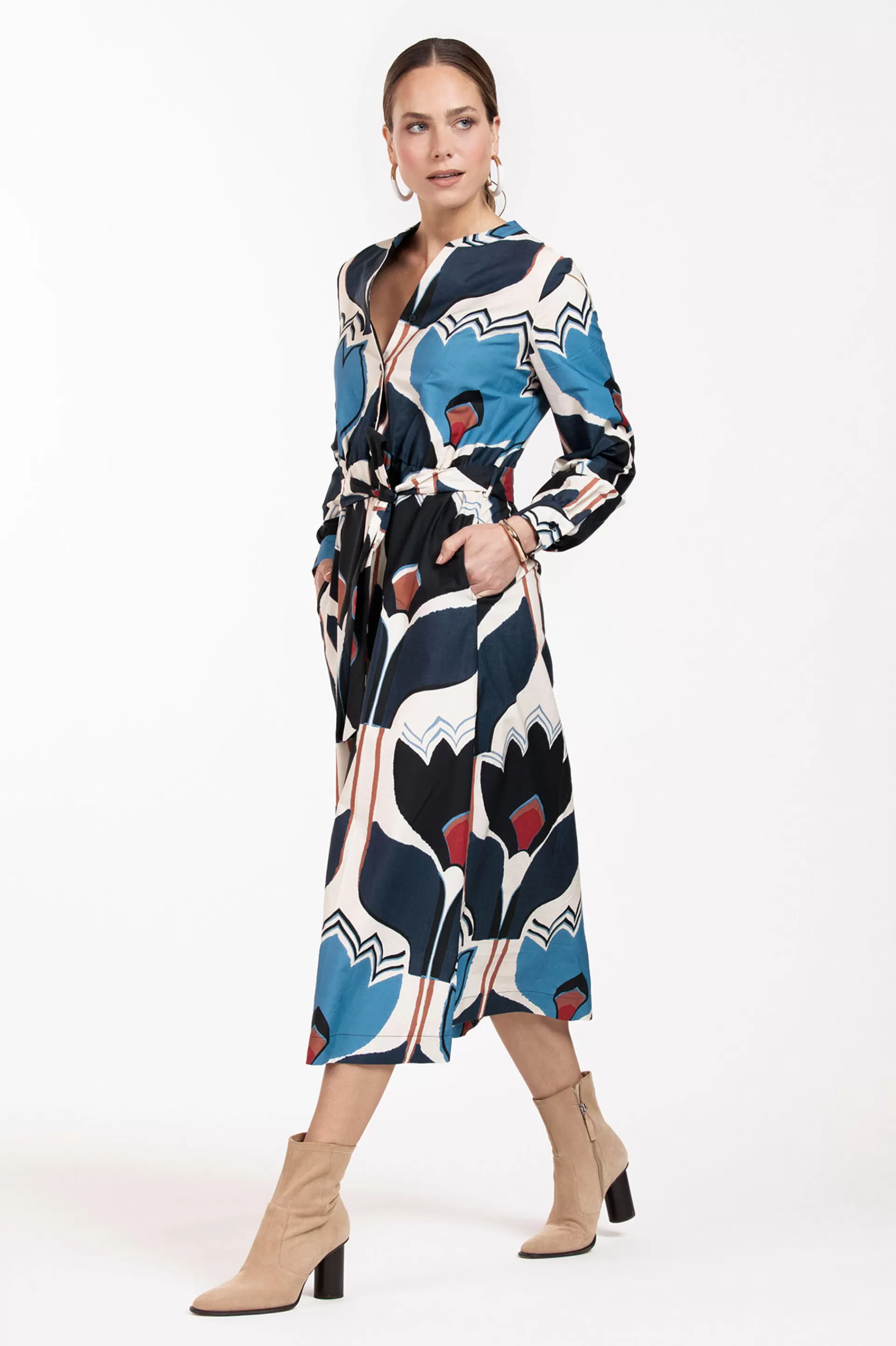 Studio Anneloes Jurken & Rokken<Marin tulip poplin dress -