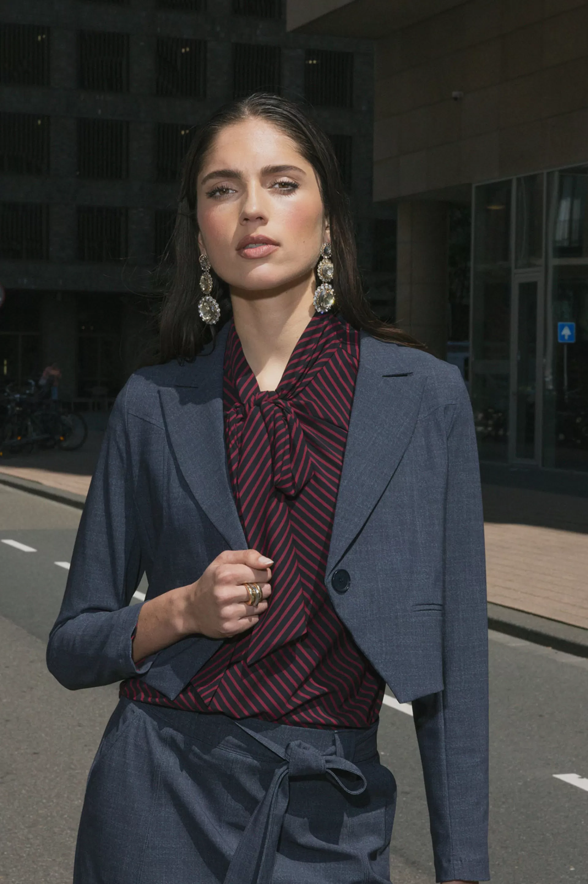 Studio Anneloes Blazers & Jasjes<Mavy woven look blazer -