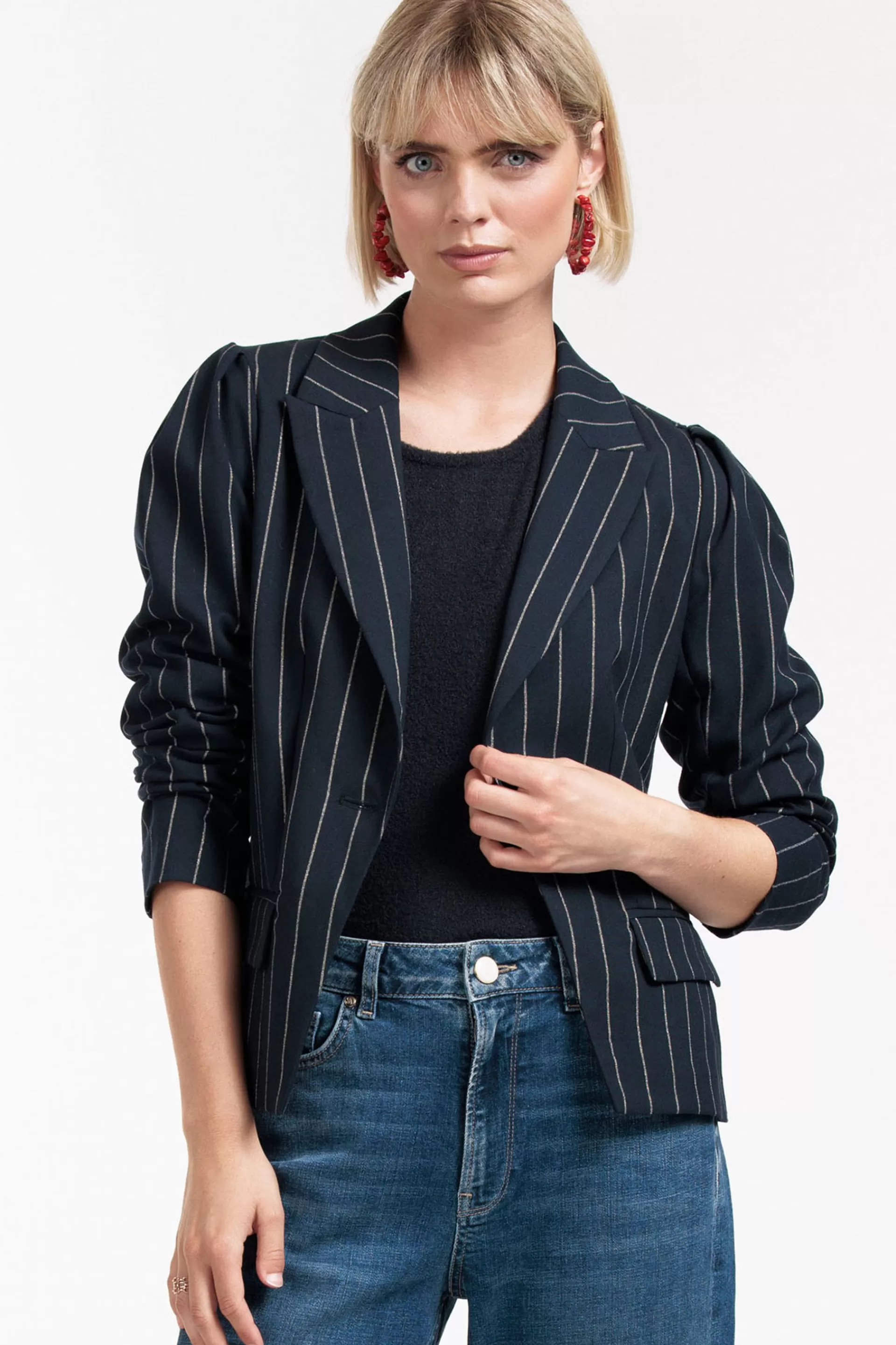 Studio Anneloes Blazers & Jasjes<Mirelle gold pinstripe blazer -