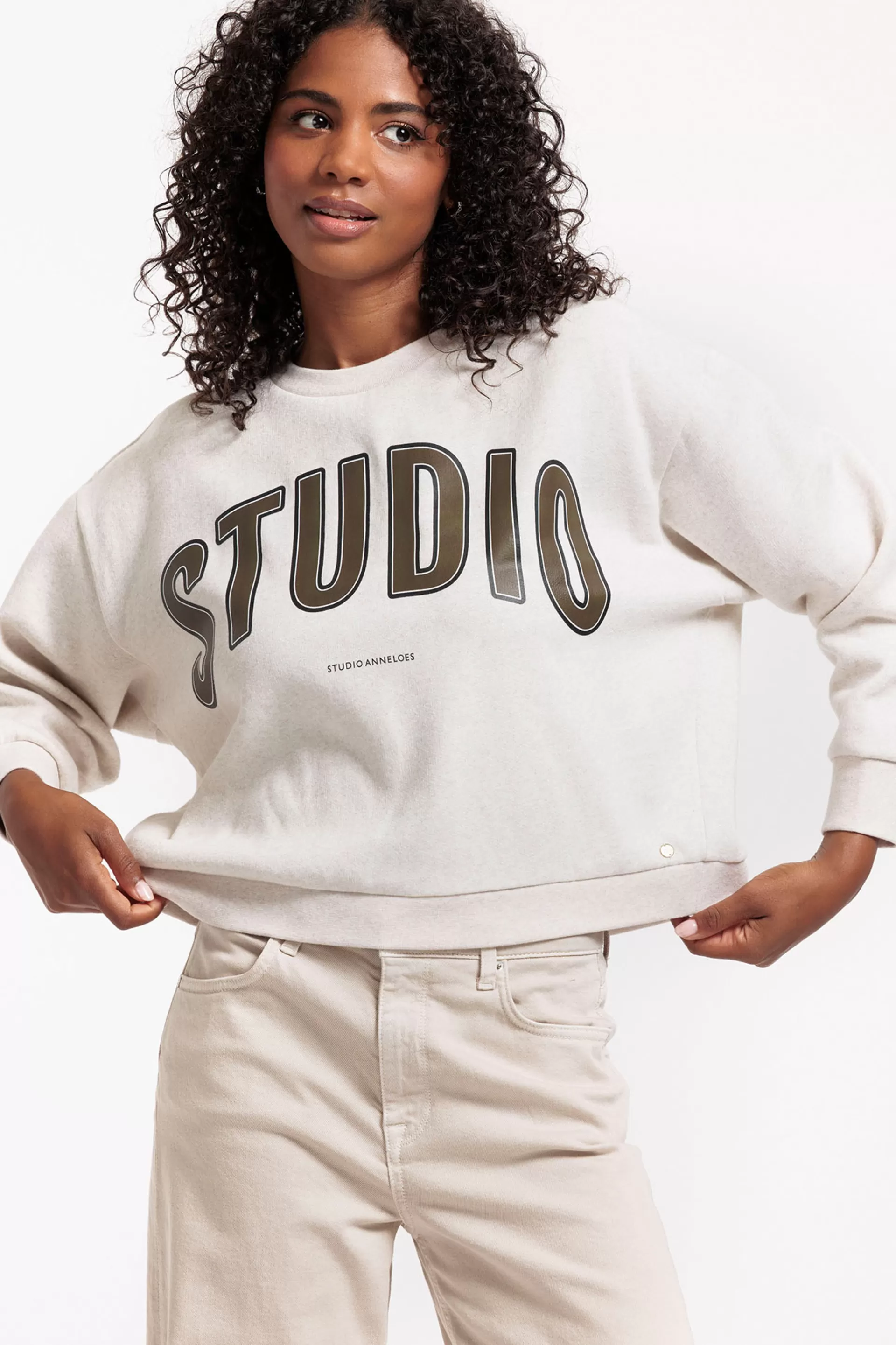 Studio Anneloes Truien & Vesten<Puck logo sweater -