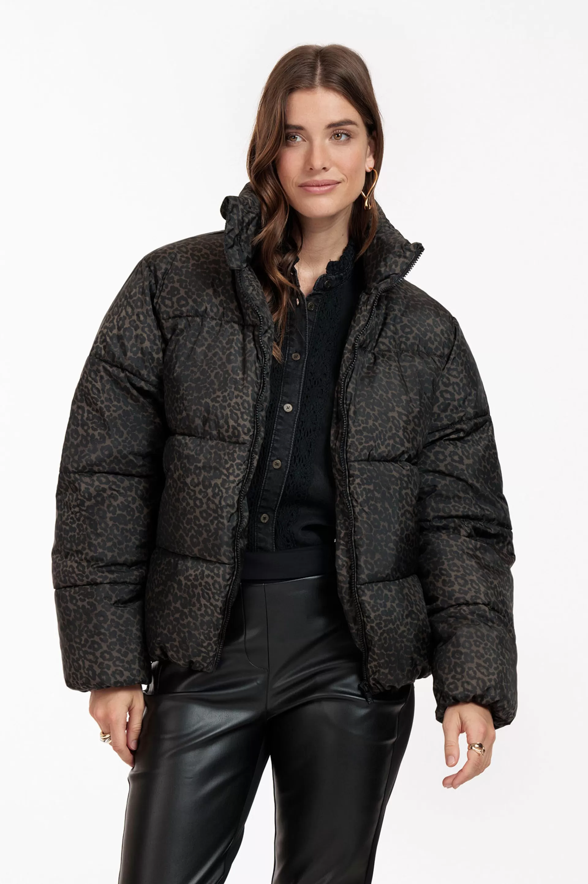Studio Anneloes Blazers & Jasjes | Jassen<Tanner puffer leopard jacket -